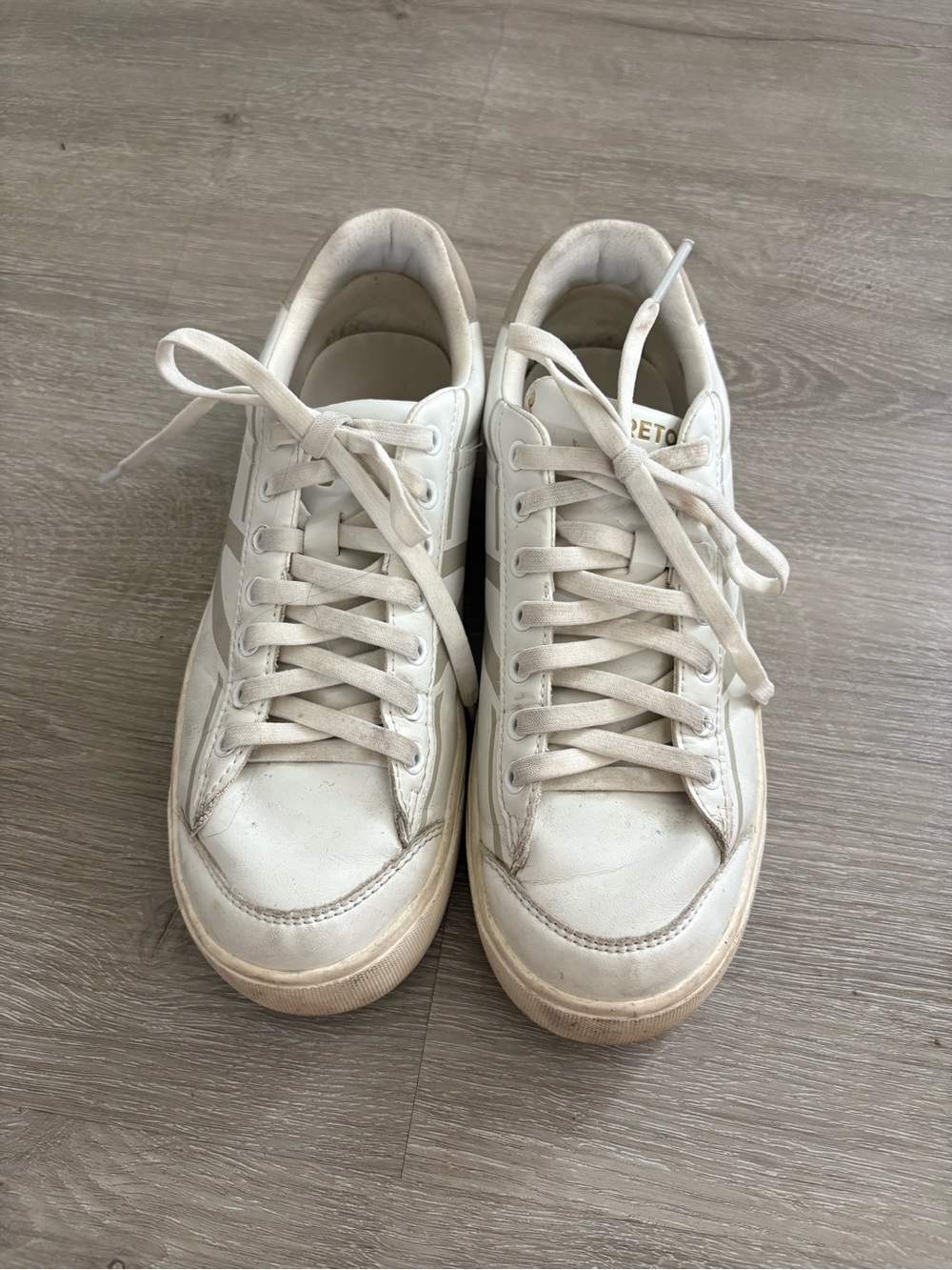 Tretorn White Low-Top Lace-Up Sneakers